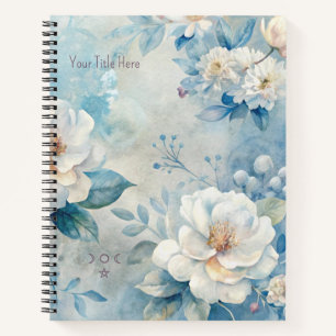 Erstelle deine eigenen shabby chic nebelweißen Ros Notizbuch
