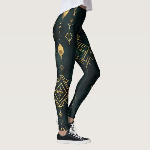 Erstelle deine eigenen tealfarbenen goldenen arkan leggings