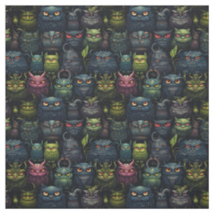 Erstelle Deine eigenen wilden Goblin Eulen Schwarz Stoff
