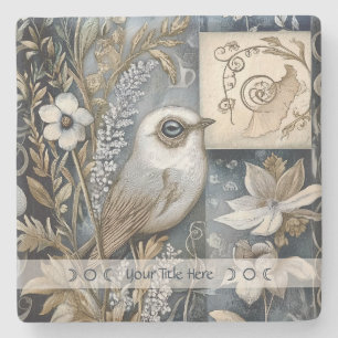 Erstelle deinen eigenen blauen Goldgarten-Vogel-Bo Steinuntersetzer