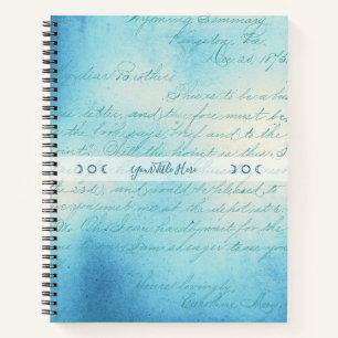 Erstelle Deinen eigenen blauen romantischen Liebes Notizbuch