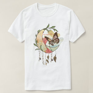 Erstelle deinen eigenen Boho-Schmetterlings-Mond-T T-Shirt
