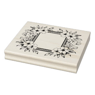 Erstelle Deinen Eigenen Cosmos Blumenrahmen Floral Gummistempel