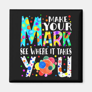 Erstelle deinen eigenen farbenfrohen Weg Polka-Pun Magnet
