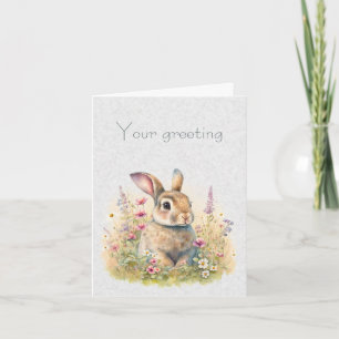 Erstelle deinen eigenen Frühlingshasen & Wildblume Karte