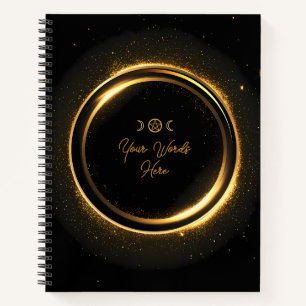 Erstelle Deinen eigenen glänzenden goldenen Ring Notizbuch