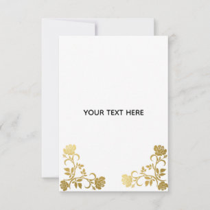 Erstelle deinen eigenen goldenen Eleganten RSVP Karte