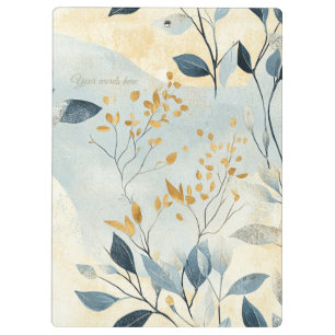 Erstelle Deinen eigenen goldenen floralen Minimali Klemmbrett