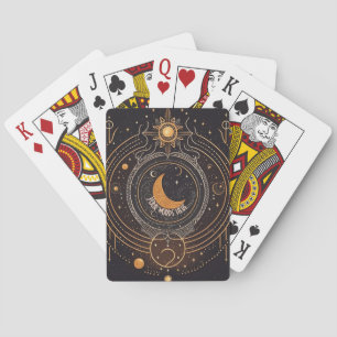Erstelle deinen eigenen goldenen himmlischen Mond Spielkarten