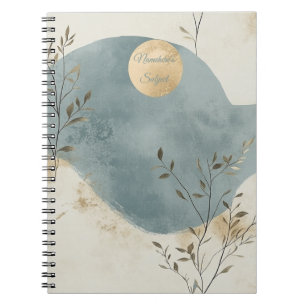 Erstelle deinen eigenen goldenen Mond Floral Minim Notizblock
