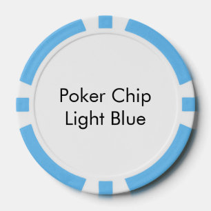 Erstelle Deinen eigenen, Hellblau Pokerchips