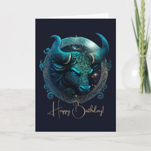 Erstelle deinen eigenen himmlischen Stier-Zodiacus Feiertagskarte