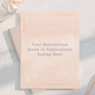 Erstelle Deinen Eigenen Motivationsspruch Blush Ro Postkarte