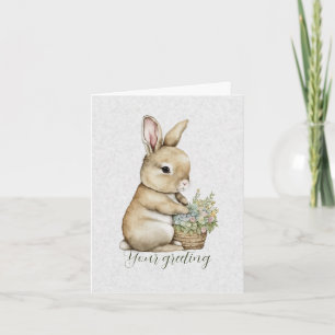 Erstelle deinen eigenen Osterhasen und Wildblumen Karte