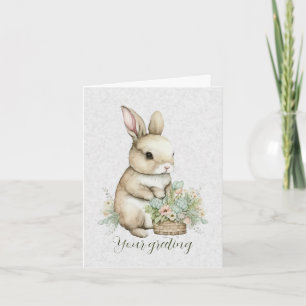 Erstelle deinen eigenen Osterhasen und Wildblumen Karte