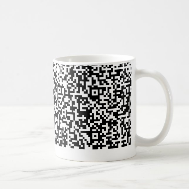 Erstelle Deinen eigenen QR-Code Lustiger Kaffeetas Kaffeetasse (Rechts)