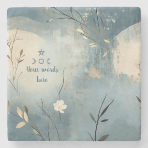 Erstelle Deinen eigenen sommerlichen blauen floral Steinuntersetzer