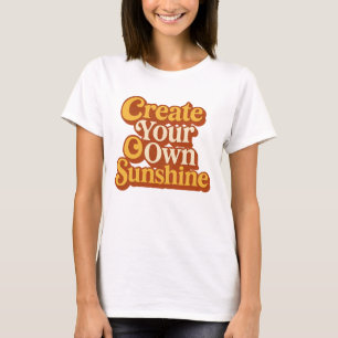 Erstelle Deinen Eigenen Sonnenschein Retro T-Shirt