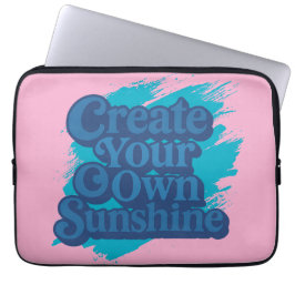 Erstelle deinen eigenen sonnigen Retro-Look Laptopschutzhülle