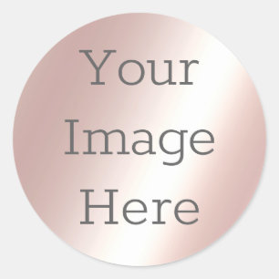 Erstelle deinen eigenen staubigen Blush Pink Metal Runder Aufkleber