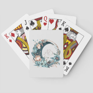 Erstelle deinen eigenen Teal- und Pfirsichblüten-M Spielkarten