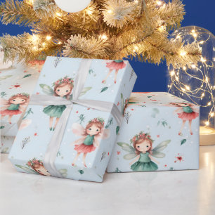 Erstelle deinen eigenen Urlaubs-Zauberfee Blau Geschenkpapier
