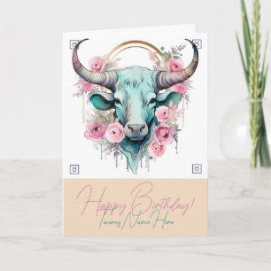 Erstelle deinen eigenen wunderschönen Stier-Zodiac Feiertagskarte
