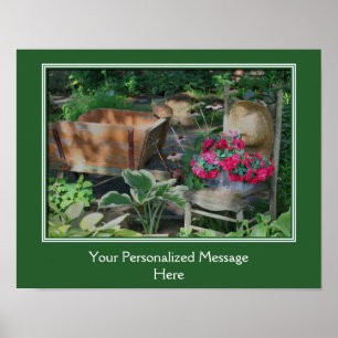Erstelle Deinen Eigenen Zitat Blumen Garten Person Poster