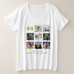 Erstelle eigene BFF-Foto-Collage-Geschenke - Vegan Große Größe T-Shirt