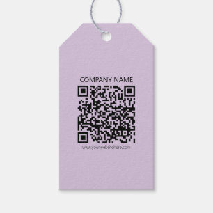 Erstelle einen QR-Code Blasslila Violett Geschenkanhänger