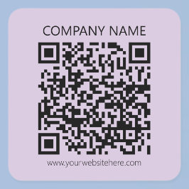 Erstelle einen QR-Code | Blasslila Violett Quadratischer Aufkleber