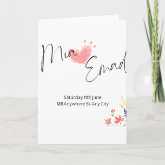 Erstelle meine Hochzeitseinladung Karte