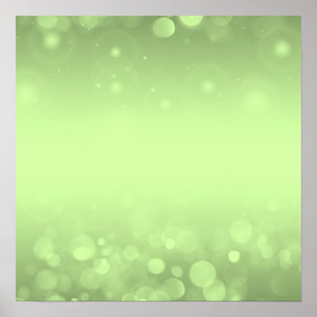 Erstelle selbst! Hintergrund von Bokeh - Kalkgrün Poster (Vorne)