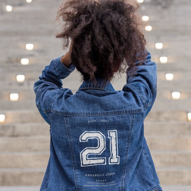 Erstelle selbst | Personalisierte Nummer Jeansjacke (Von Creator hochgeladen)