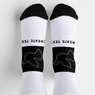 Erstelle Text Vogel Fliegt Gedruckt Frieden Liebe Socken