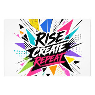 Erstelle Wachse Wiederhole Motivations-Typografie Fotodruck