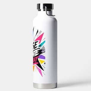 Erstelle Wachse Wiederhole Motivations-Typografie Trinkflasche