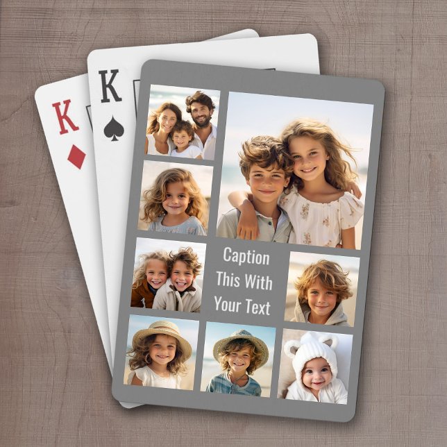Erstellen einer benutzerdefinierten FotoCollage mi Spielkarten (Personalized Playing Cards with 8 Photos and a Place for your custom text)