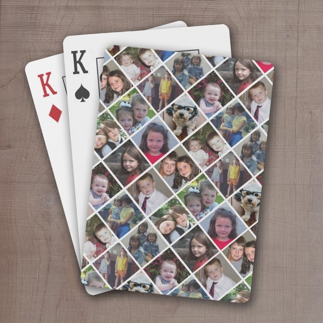 Erstellen einer benutzerdefinierten FotoCollage mi Spielkarten (12 Photo personalized playing cards with a name or other text)