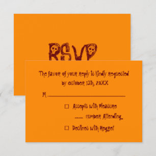 Erstellen einer benutzerdefinierten Halloween-Part RSVP Karte