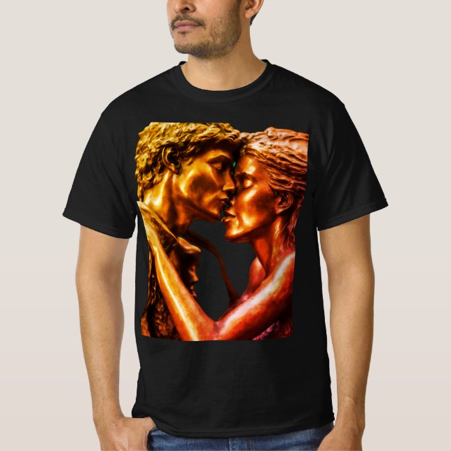 Erstellen einer Bronzeskulptur eines prähistorisch T-Shirt (Vorderseite)