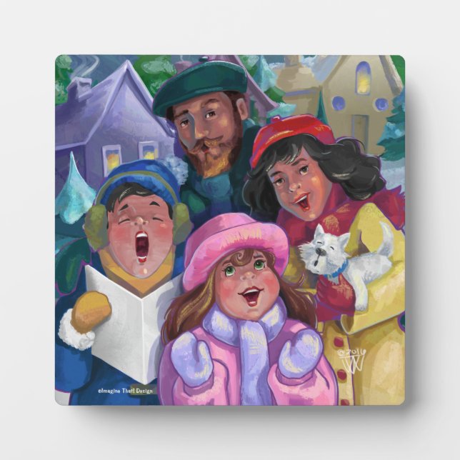 Erstellen einer Caroling-Illustration Fotoplatte (Vorderseite)