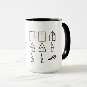 Erstellen einer Papierflugzeug-Tasse Tasse