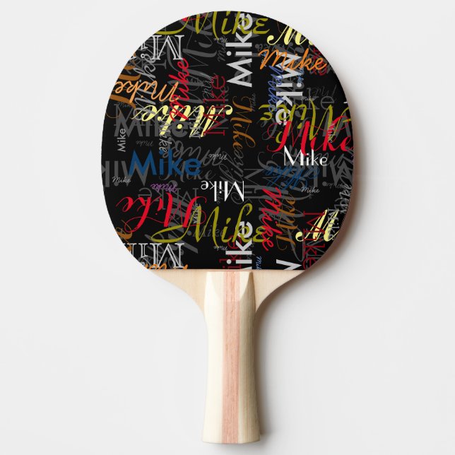 Erstellen einer Personalisierten Farbnamentypograf Tischtennis Schläger (Vorderseite)