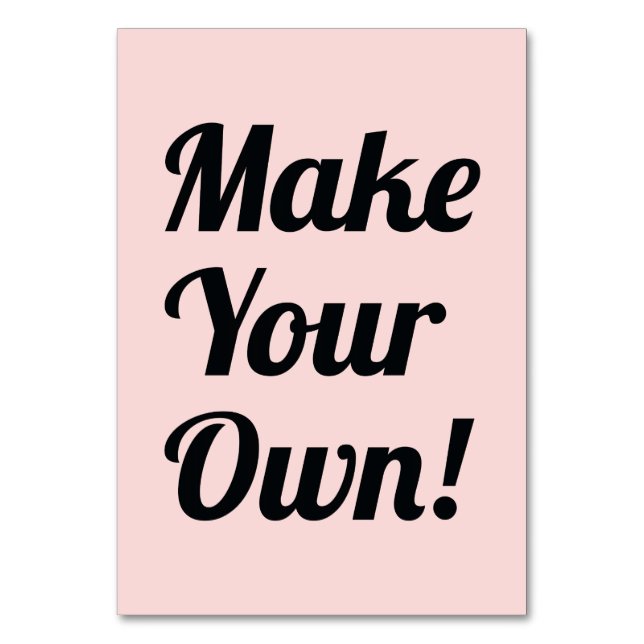 Erstellen eines benutzerdefinierten Drucks Tischnummer (Vorderseite)