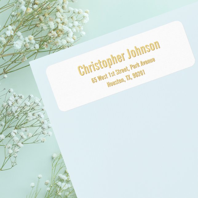 Erstellen eines benutzerdefinierten Golden Modern  (Create Custom Golden Modern Return Address Label)