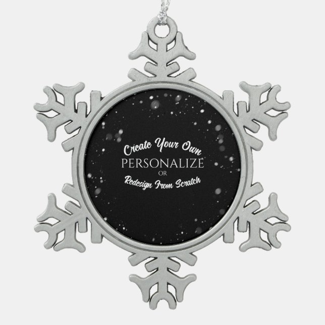 Erstellen eines benutzerdefinierten Personalisiert Schneeflocken Zinn-Ornament (Vorderseite)