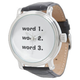 Erstellen eines benutzerdefinierten Textes mit ein Armbanduhr