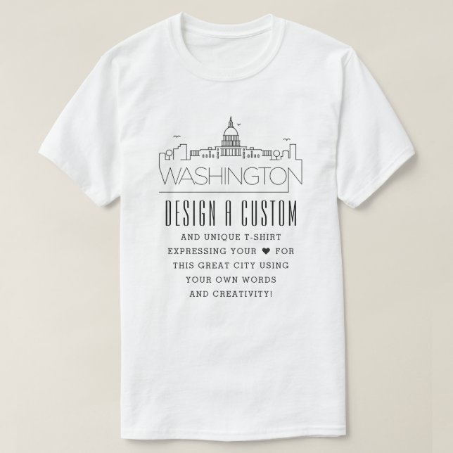 Erstellen eines benutzerdefinierten Washington DC  T-Shirt (Design vorne)