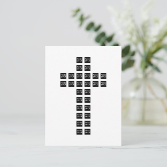 Erstellen eines Cross-Patches mit beliebigen Logos Einladungspostkarte (Stehend Vorderseite)